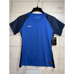 Nike Dri-FIT  Soccer Short Sleeve Tee Women's Medium Blue 880476-455 NWT